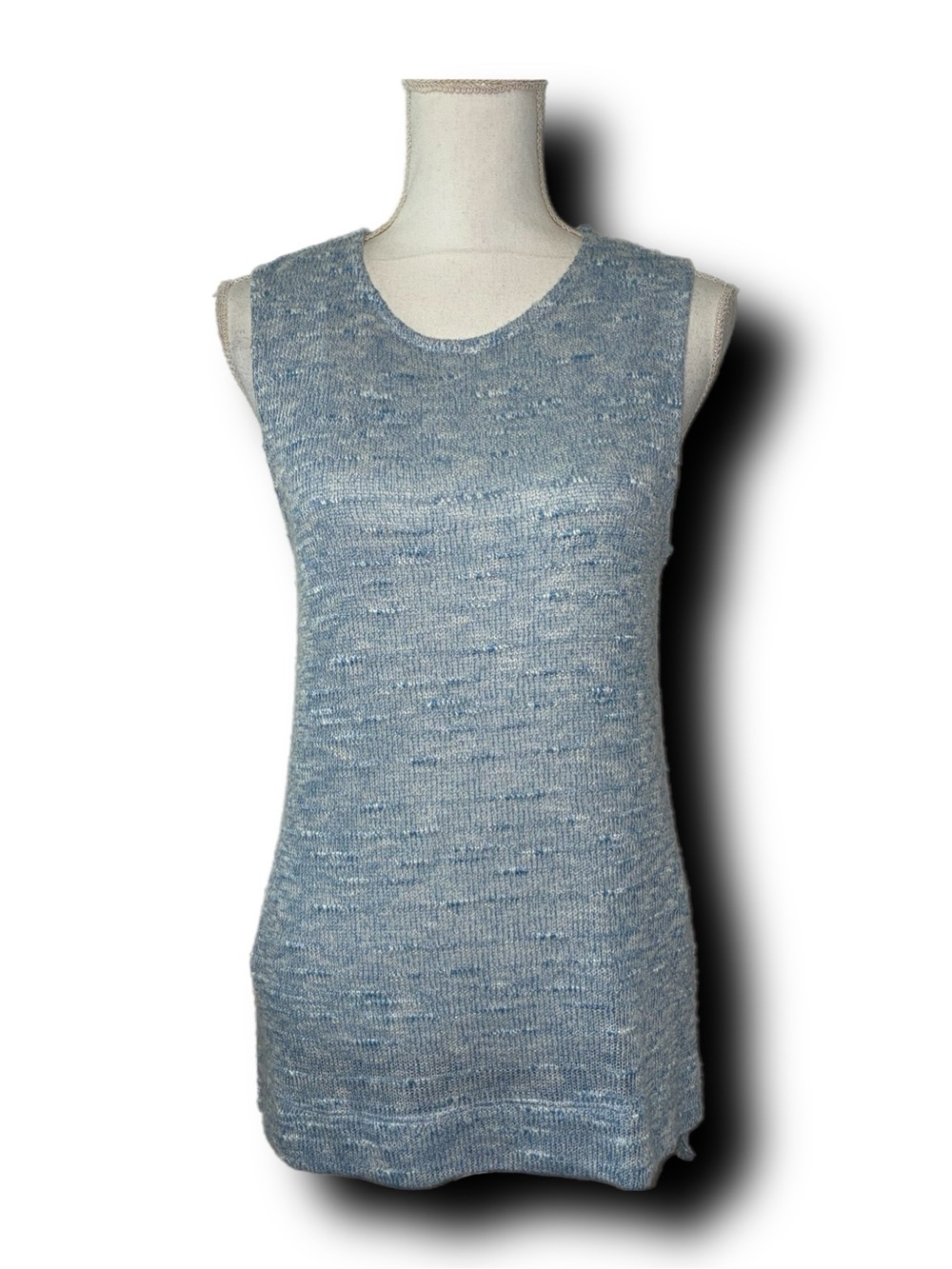 Anthropologie Lazy Sundays Sleeveless Slub Knit Tank Top with Built-In Cami
